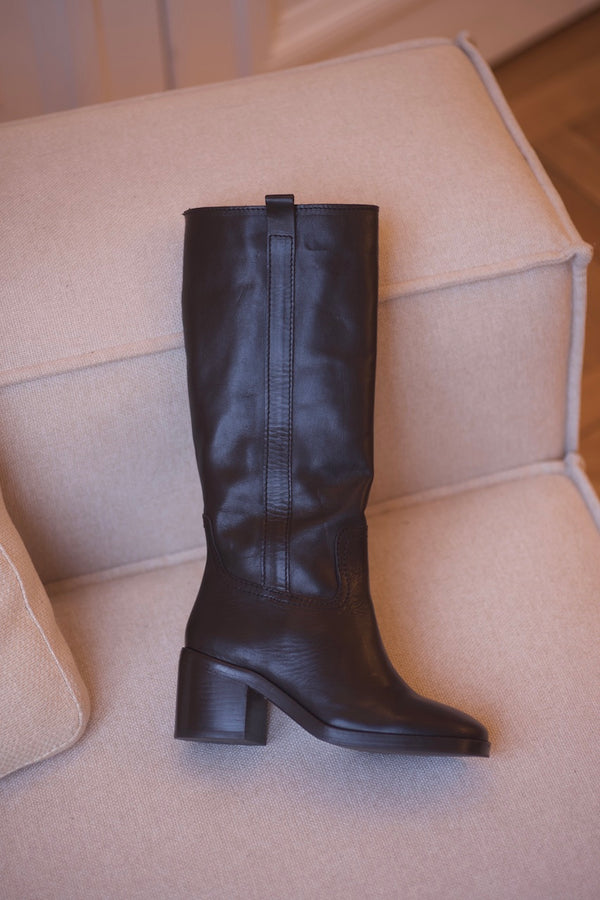 Camarguaise - Long Boots - Liscio Black