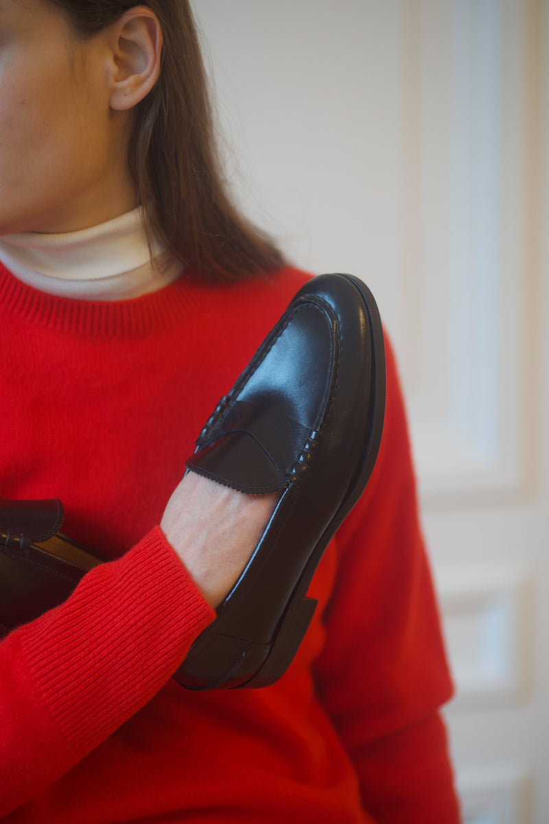 Marie Cécile Loafers Shinny Calf Black
