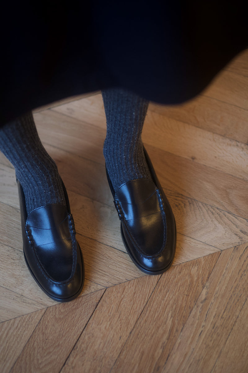 Marie Cécile Loafers Shinny Calf Black