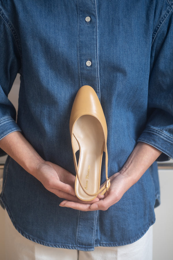 Anita Slingback Nappa Naturale