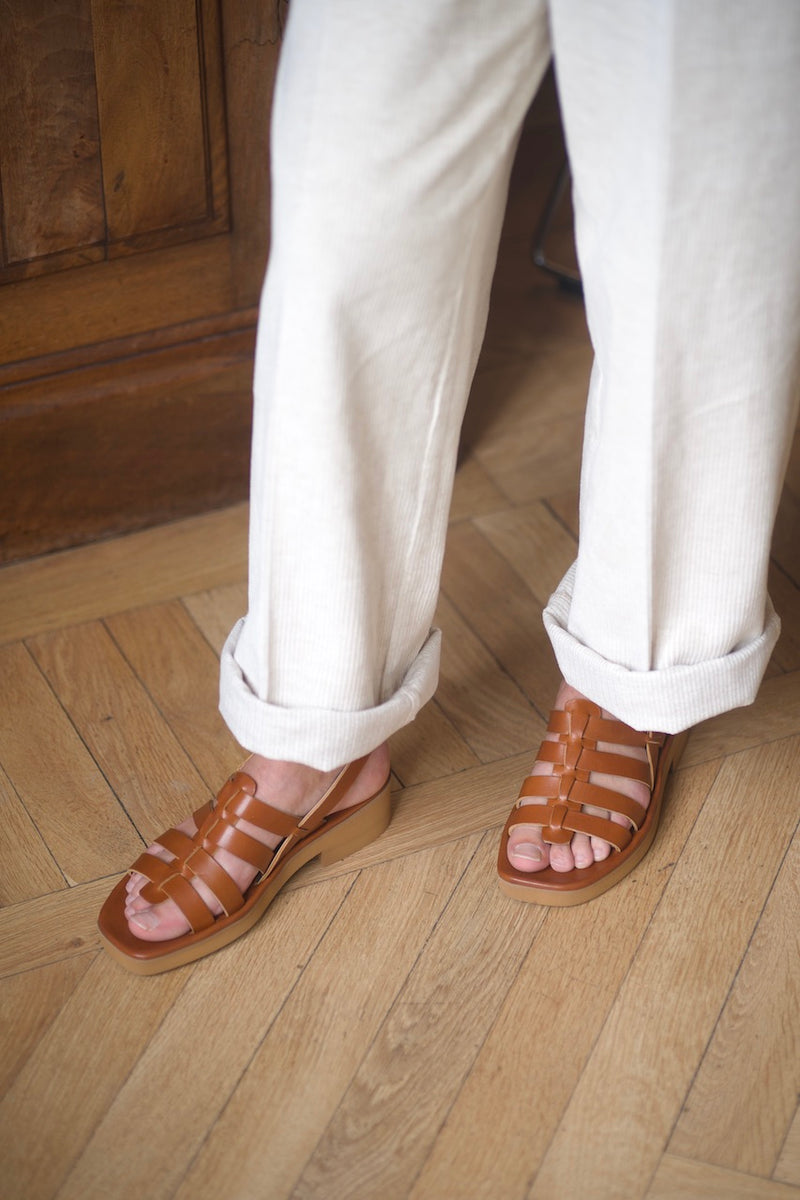 Jérusalem Sandals Liscio Ambra