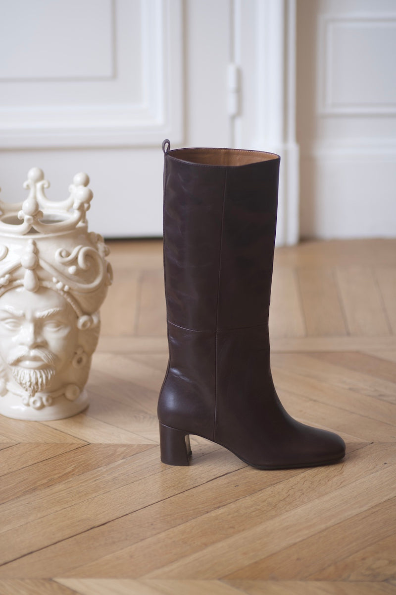 Soon Pré Vente - Vénezia Long Boots Calf Testa Di Moro