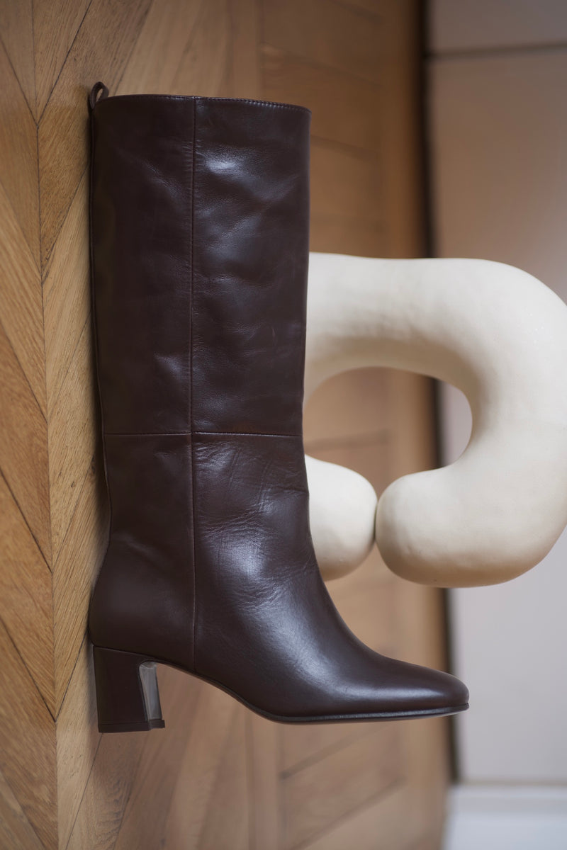 Soon Pré Vente - Vénezia Long Boots Calf Testa Di Moro