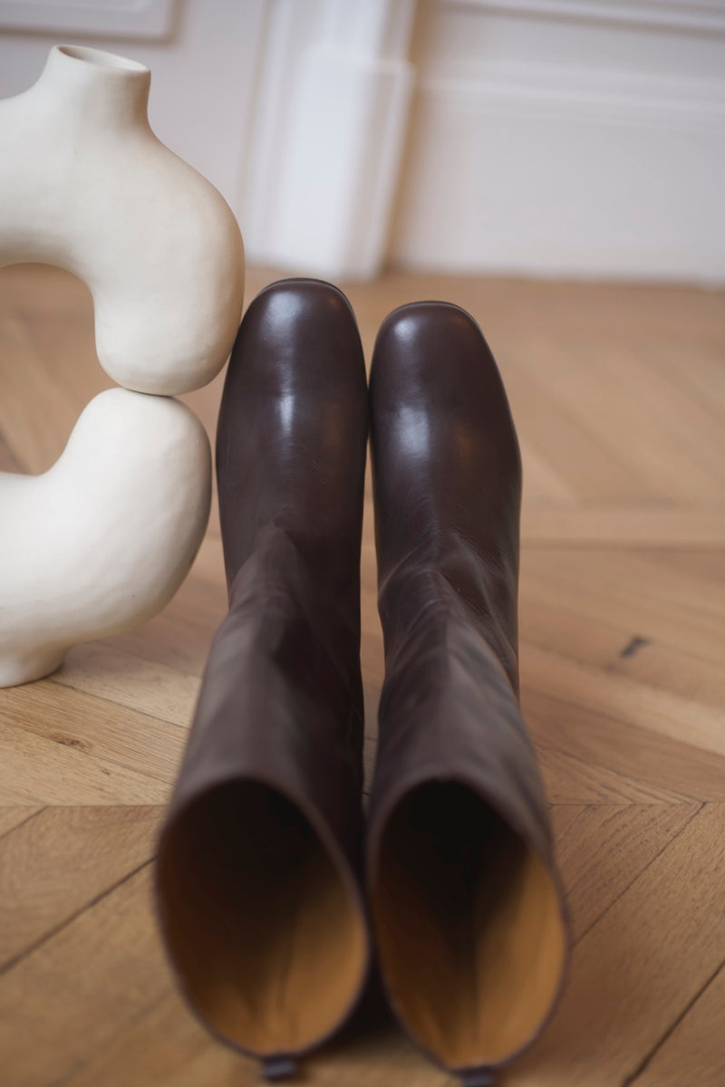 Soon Pré Vente - Vénezia Long Boots Calf Testa Di Moro