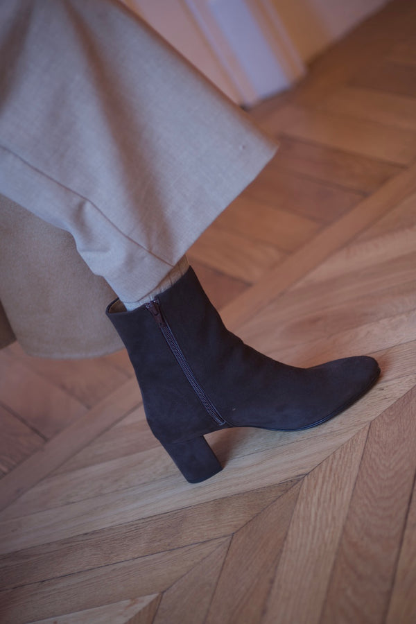 Mimo Boots Velours Poivre Sauvage