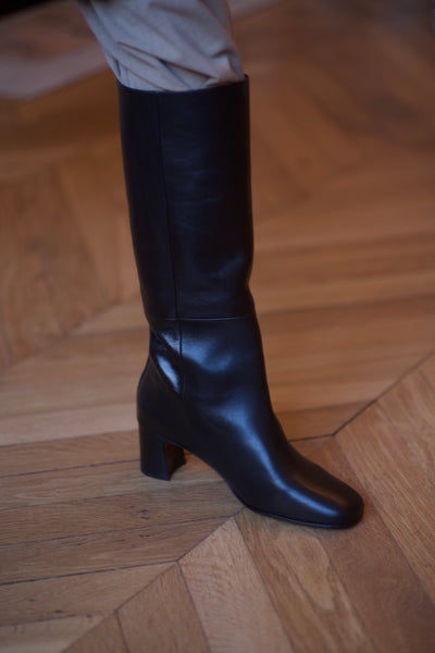 Bottes Mafer Venezia En Cuir VÃ©ritable – Taille 37 – Noir – Talon Confort – FabriquÃ©es En Italie